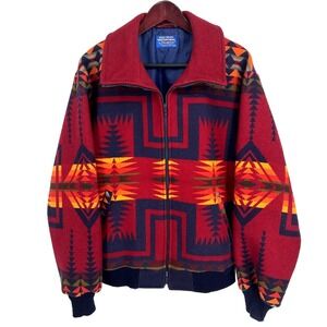 Pendleton High Grade Western Wear Wool Jacket AZTEC Men's Large Red